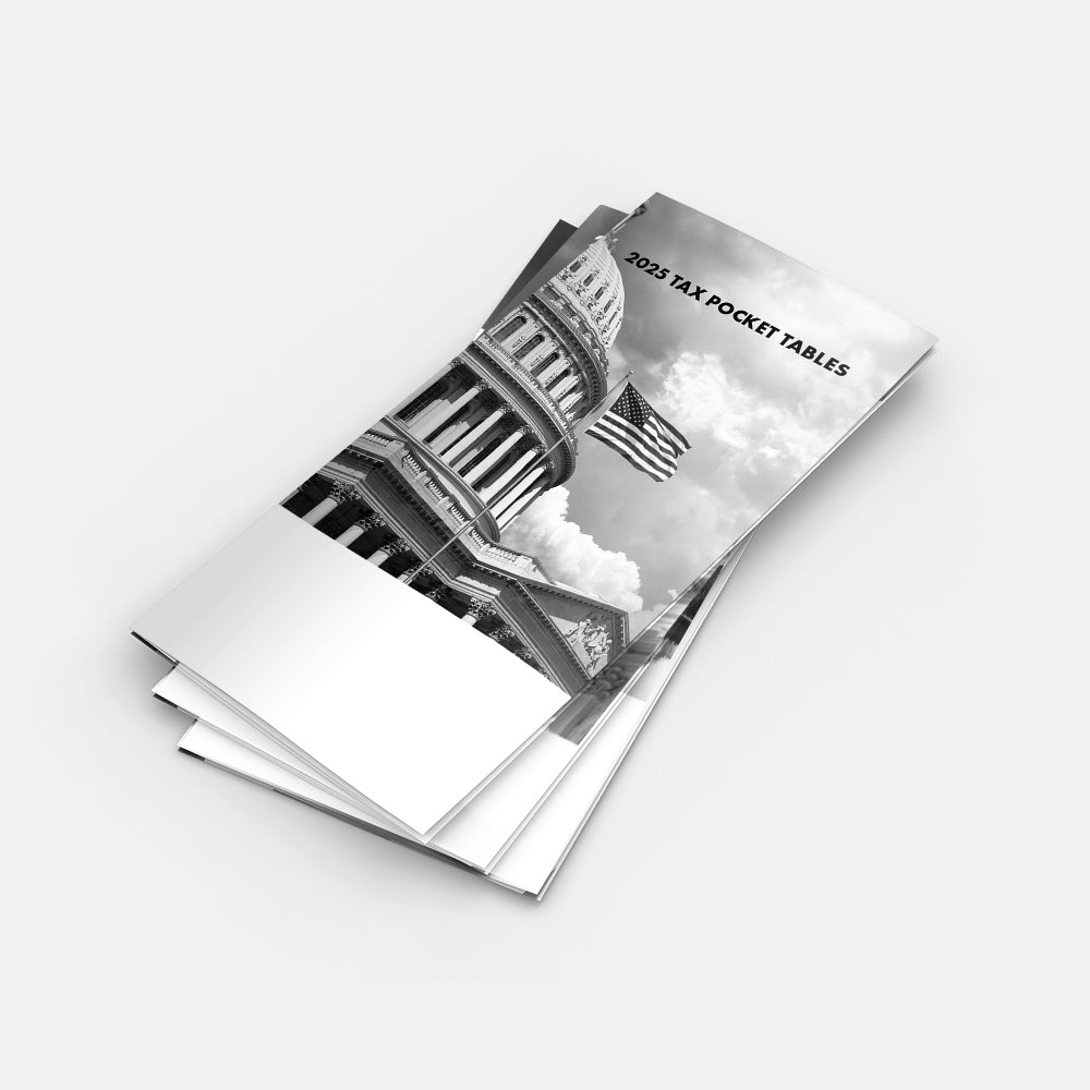 Special Tax Pocket Tables Non Personalized Economy Packages