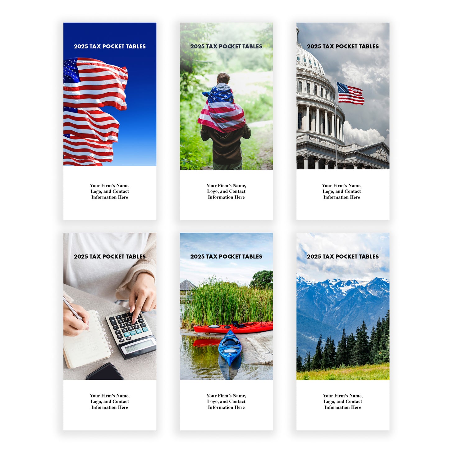 Tax Pocket Tables "Printer Ready Artwork" ONLY